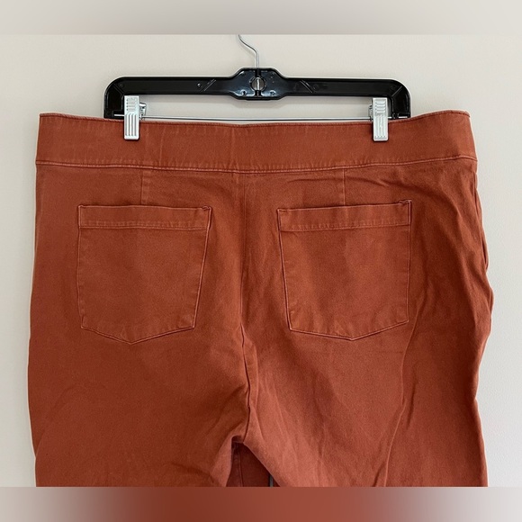 SPANX On-The-Go Ankle Slim Straight Pants in Dark Bronze Orange, size 2X - Picture 6 of 11